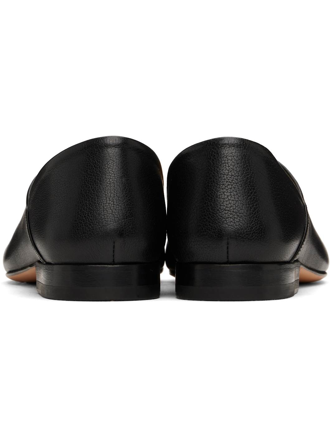 Black Leather Slippers - 2