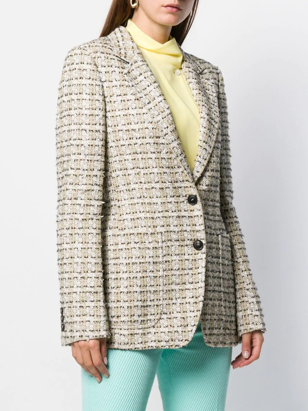 tweed-effect blazer - 3