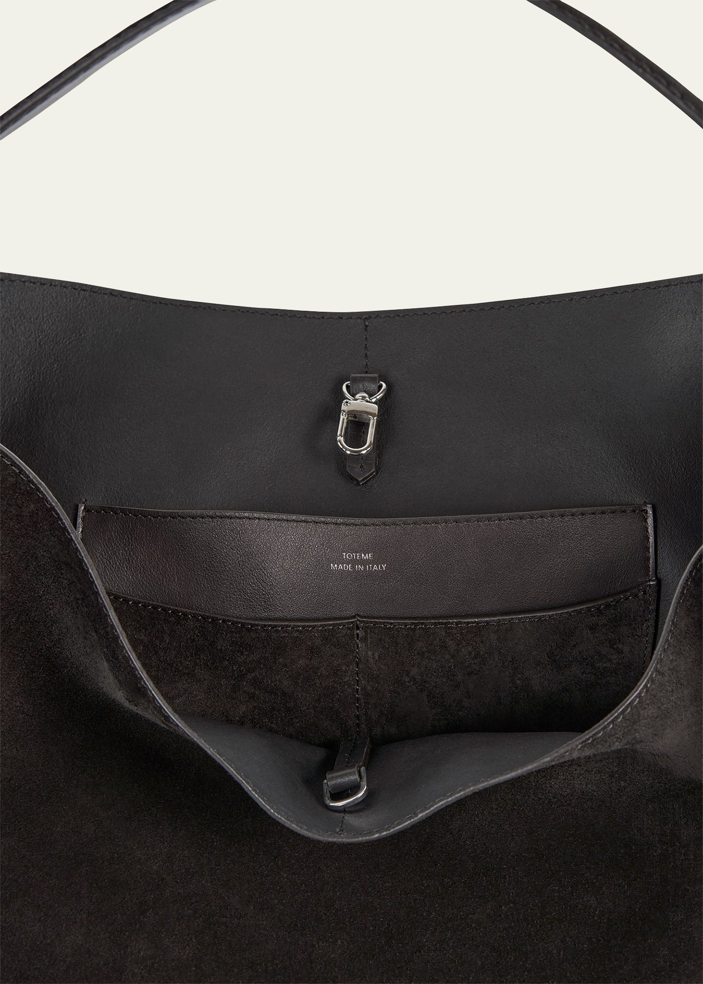 Large Belted Suede Tote Bag - 4