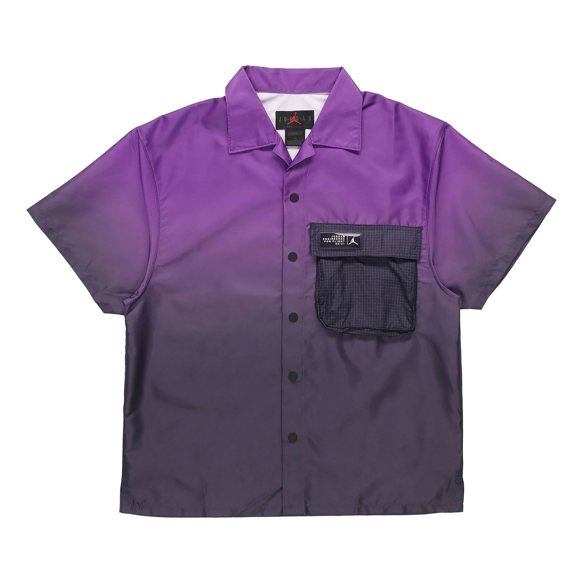 Air Jordan 23 Engineered Gradient Big Pocket Breathable Short Sleeve Shirt Purple CZ4821-578 - 1