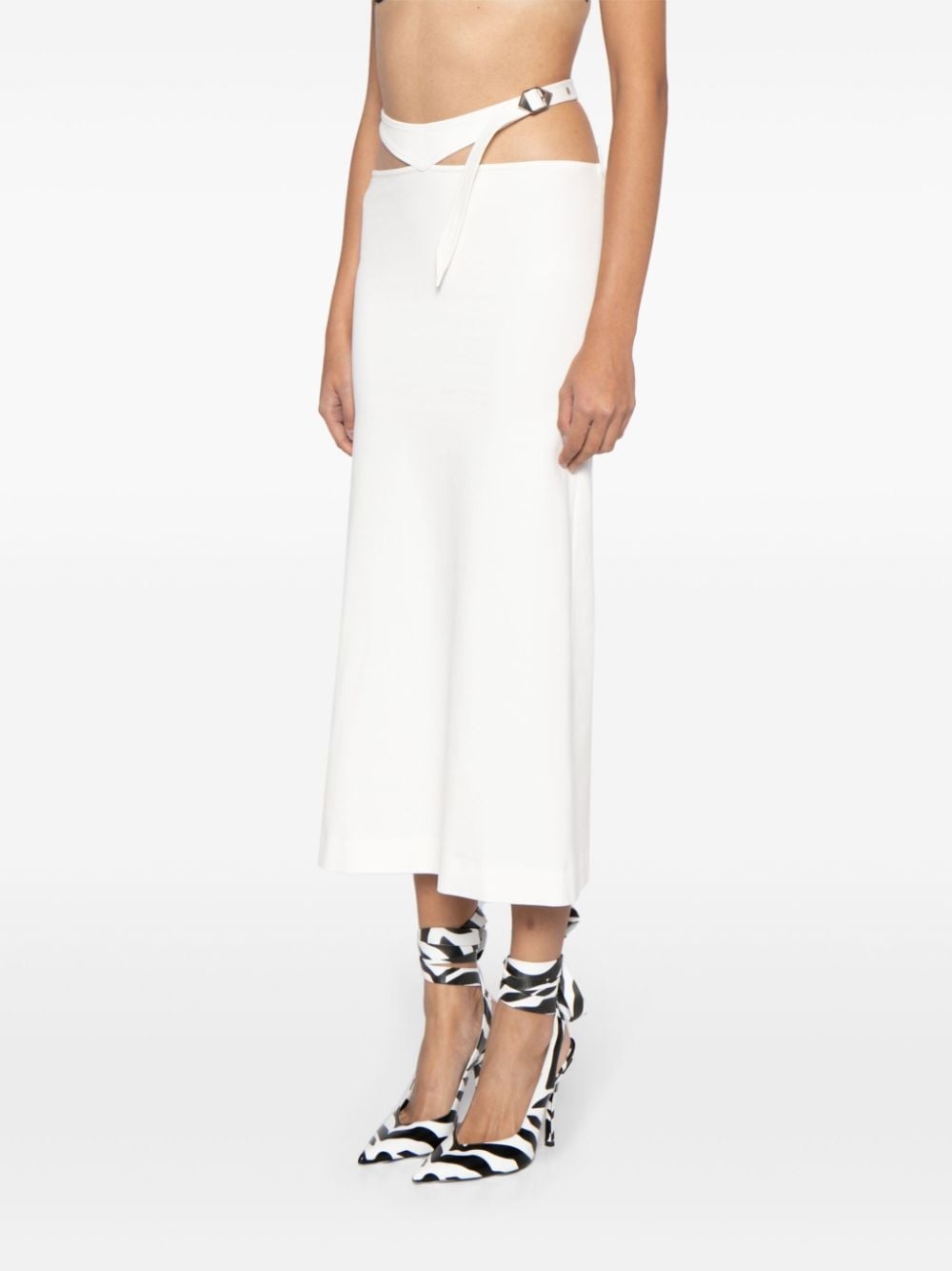 cut-out midi skirt - 3