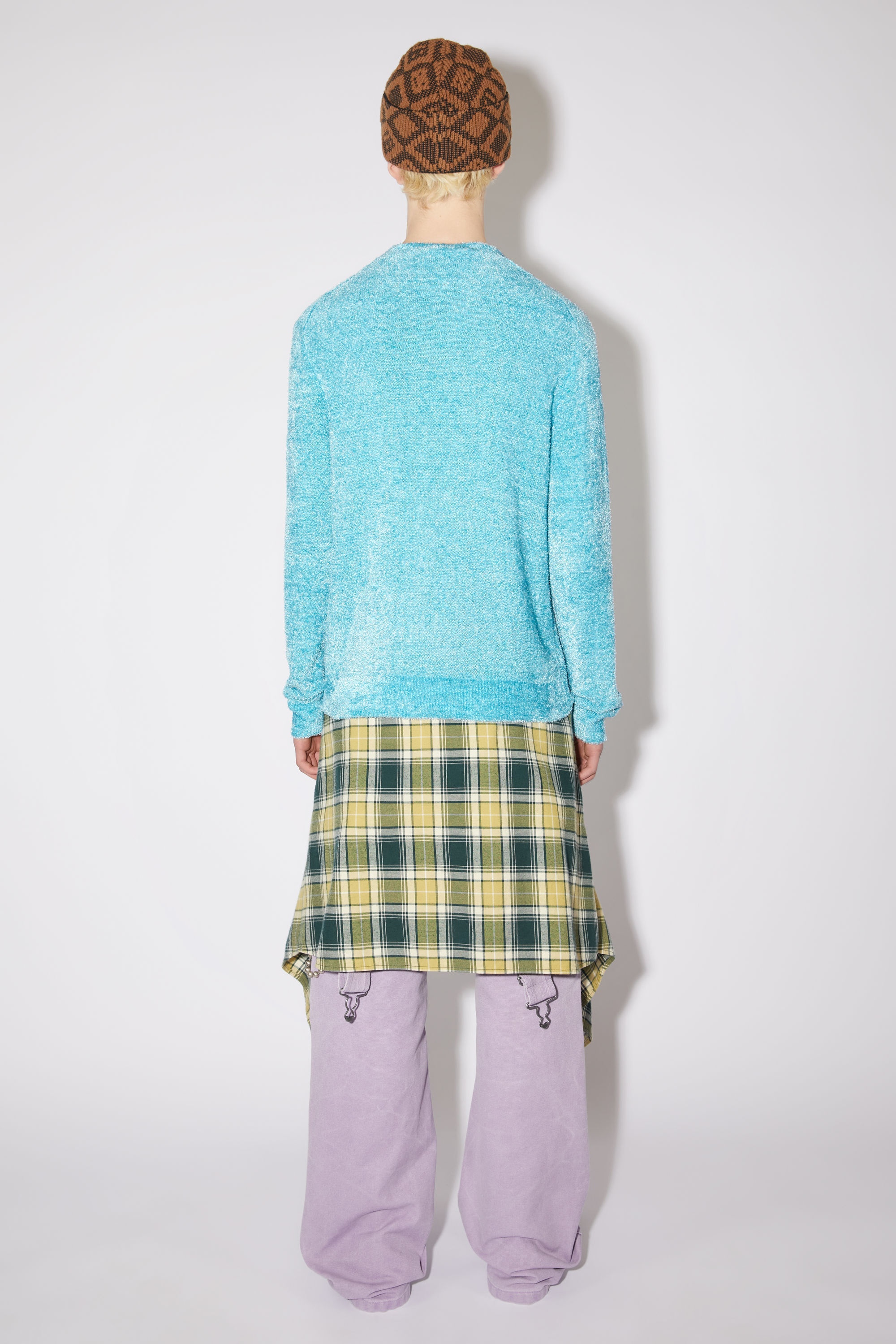 Textured sweater - Teal blue - 3