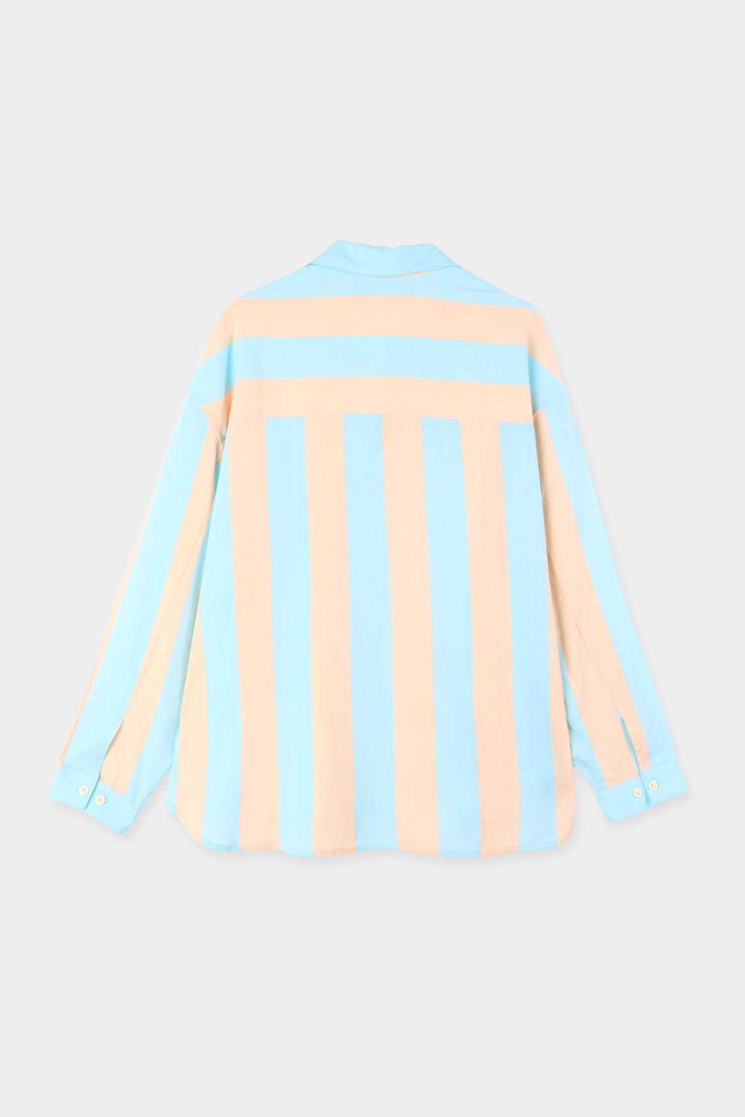 OVER SHIRT / pink & azure stripes - 3