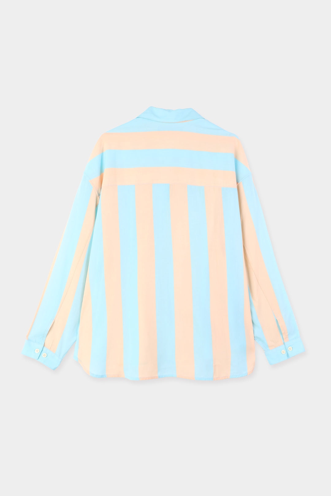 OVER SHIRT / pink & azure stripes - 3