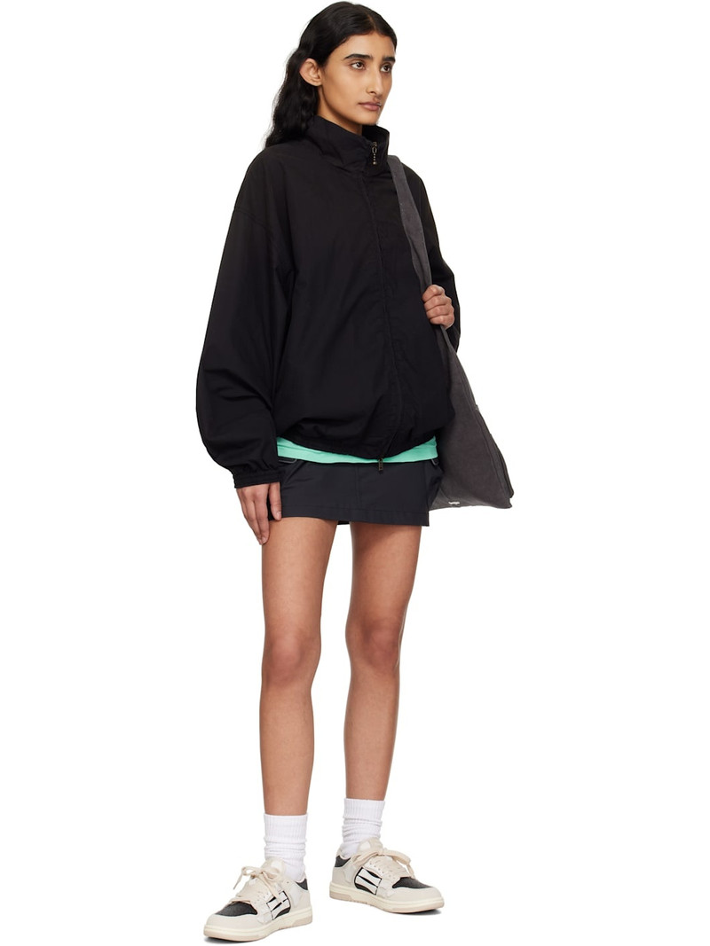 AMIRI Gray & Black Glitter Suede Skel Top Low Sneakers outlook