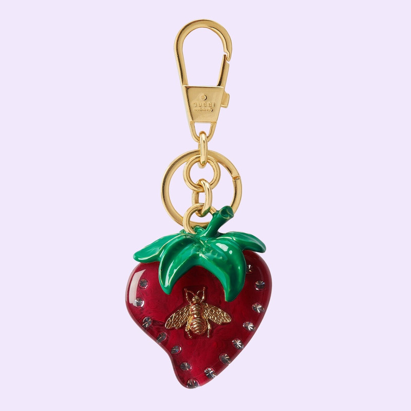 Gucci bee strawberry-shaped keychain 1