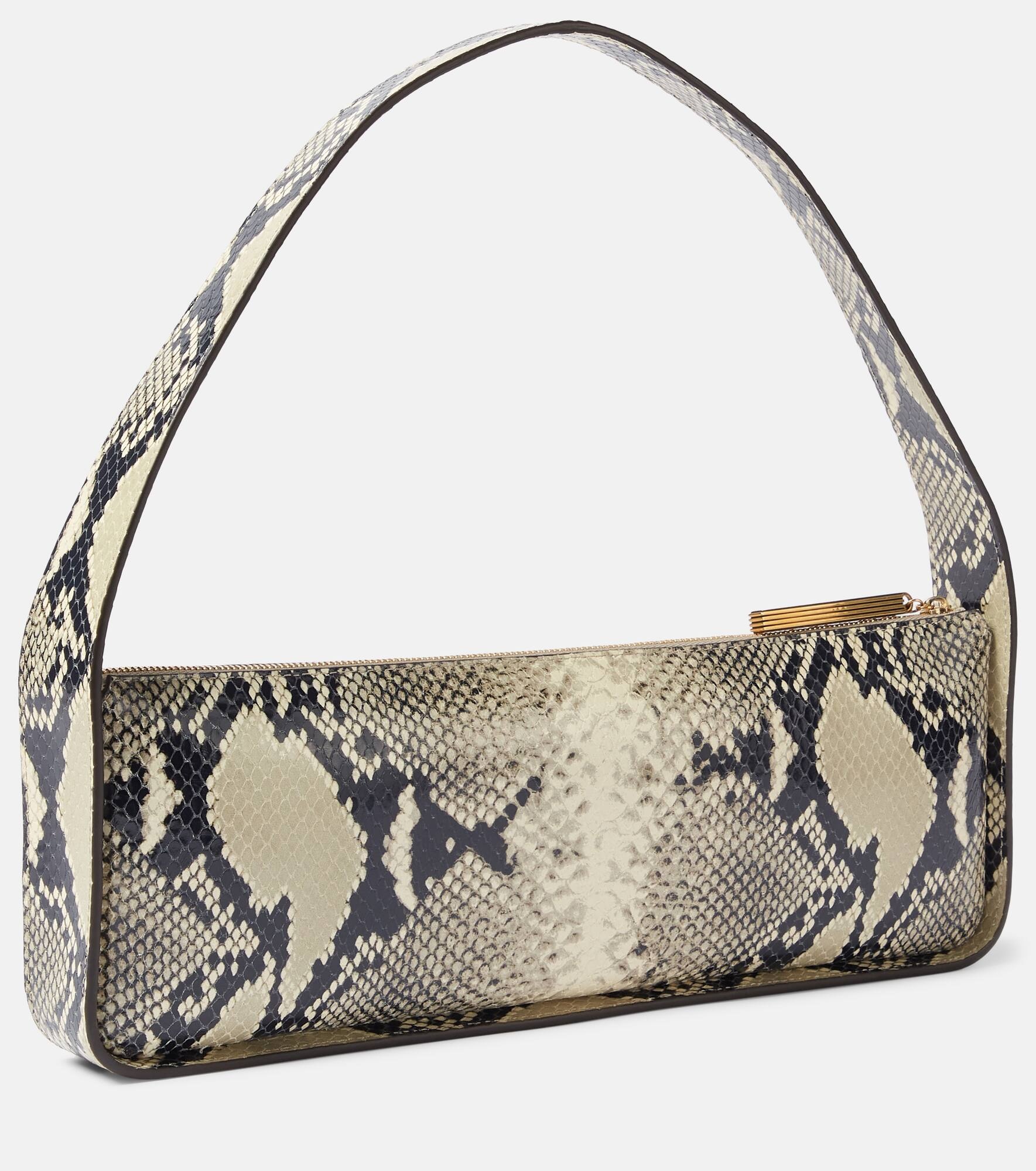 Lori snake-effect leather shoulder bag - 4