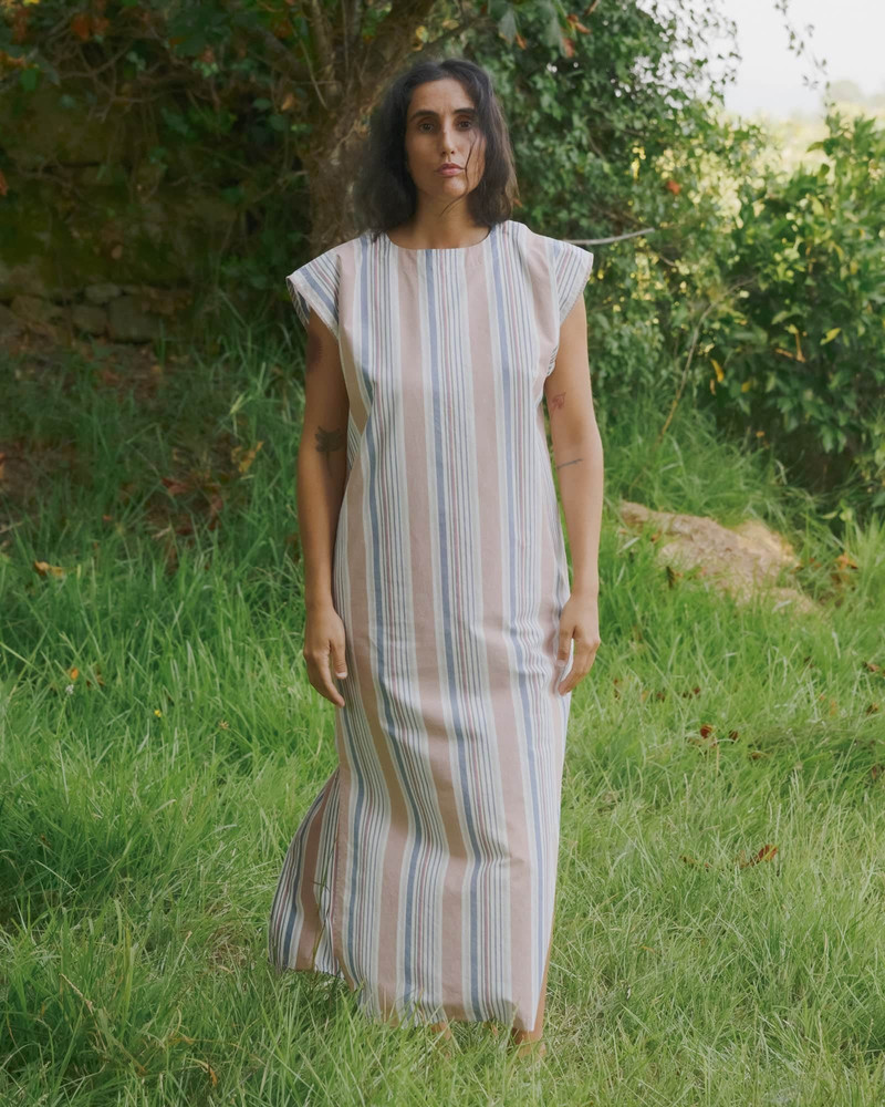 Stave Sleeveless Dress - Organic Cotton Poplin 4