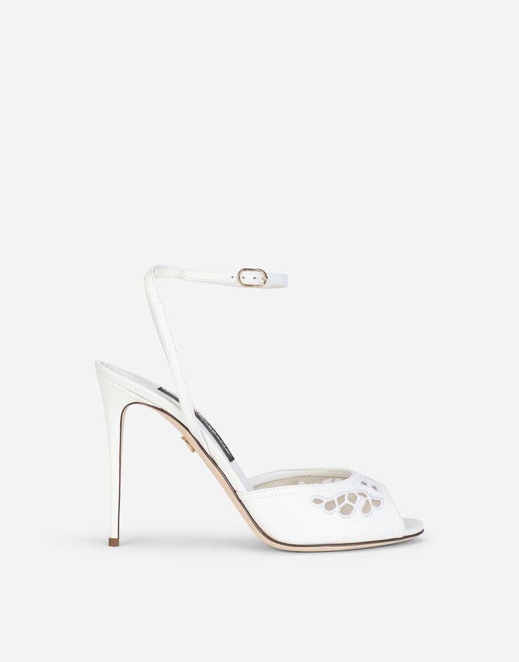 Embroidered nappa leather sandals - 1