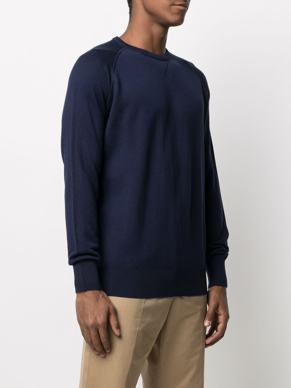 fine knit crewneck jumper - 3