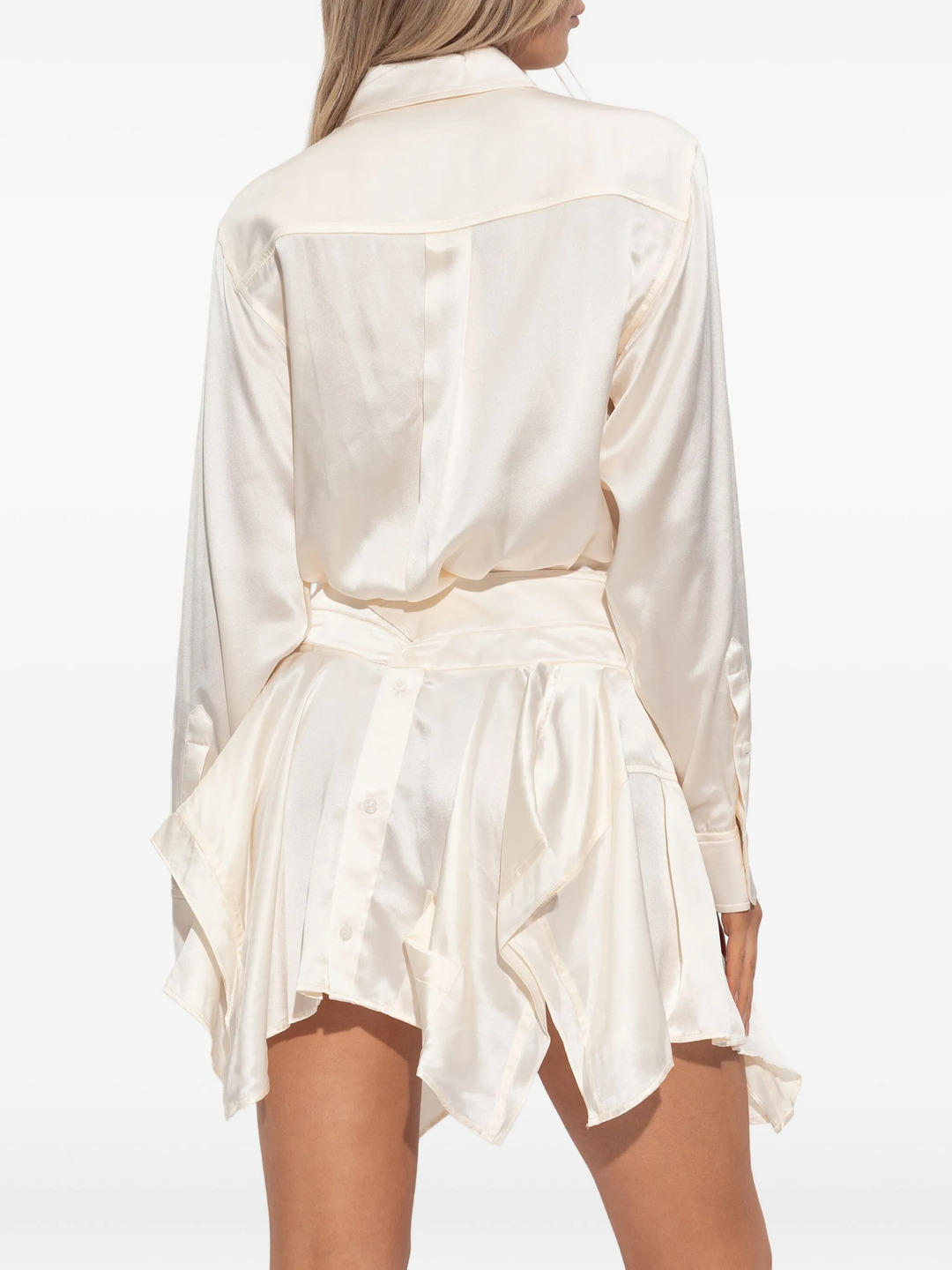 Cut Off Double Shirt Dress - 4