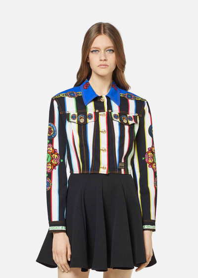VERSACE JEANS COUTURE Striped Denim Jacket outlook