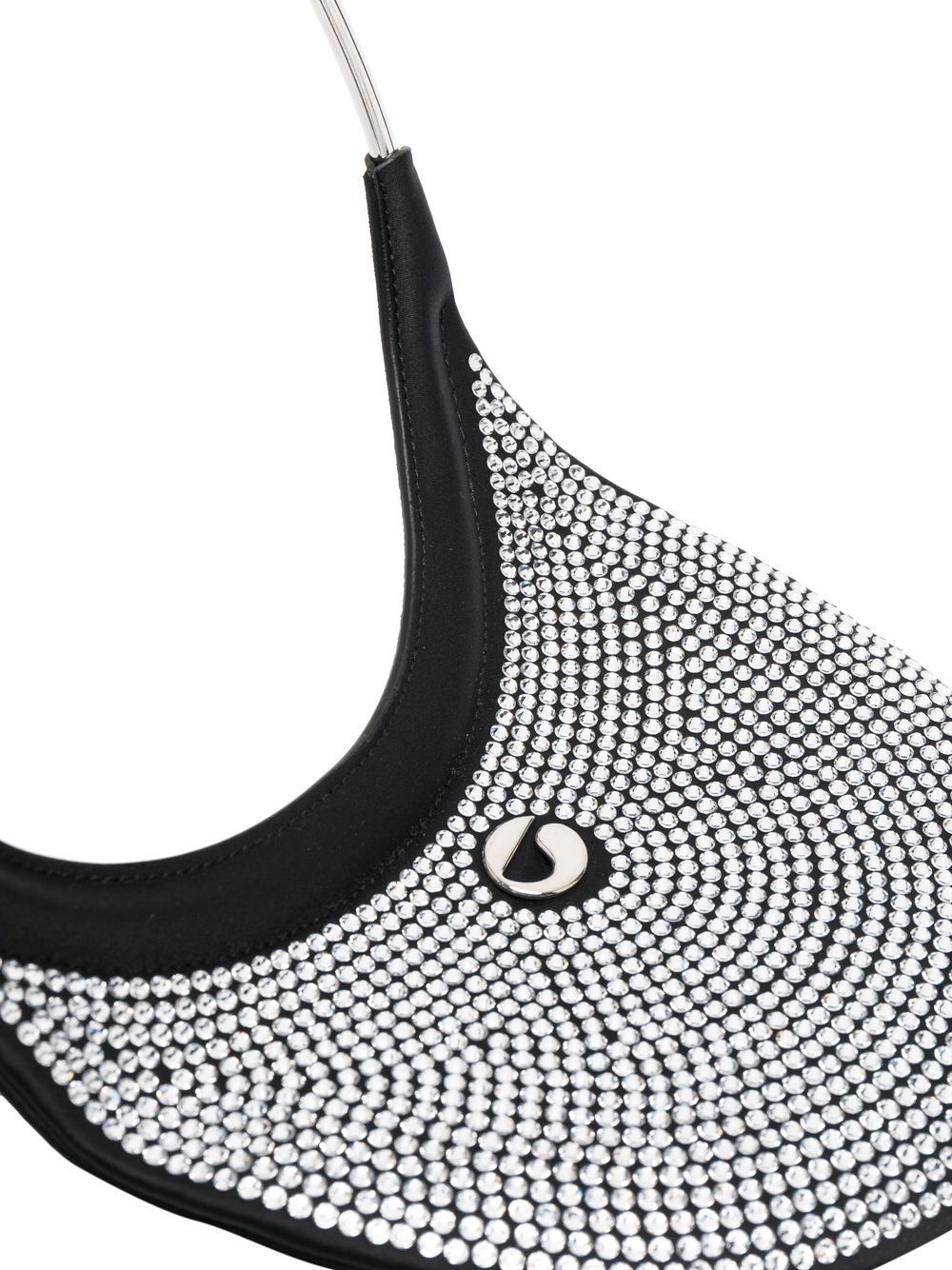 crystal-embellished curved shoulder bag - 4