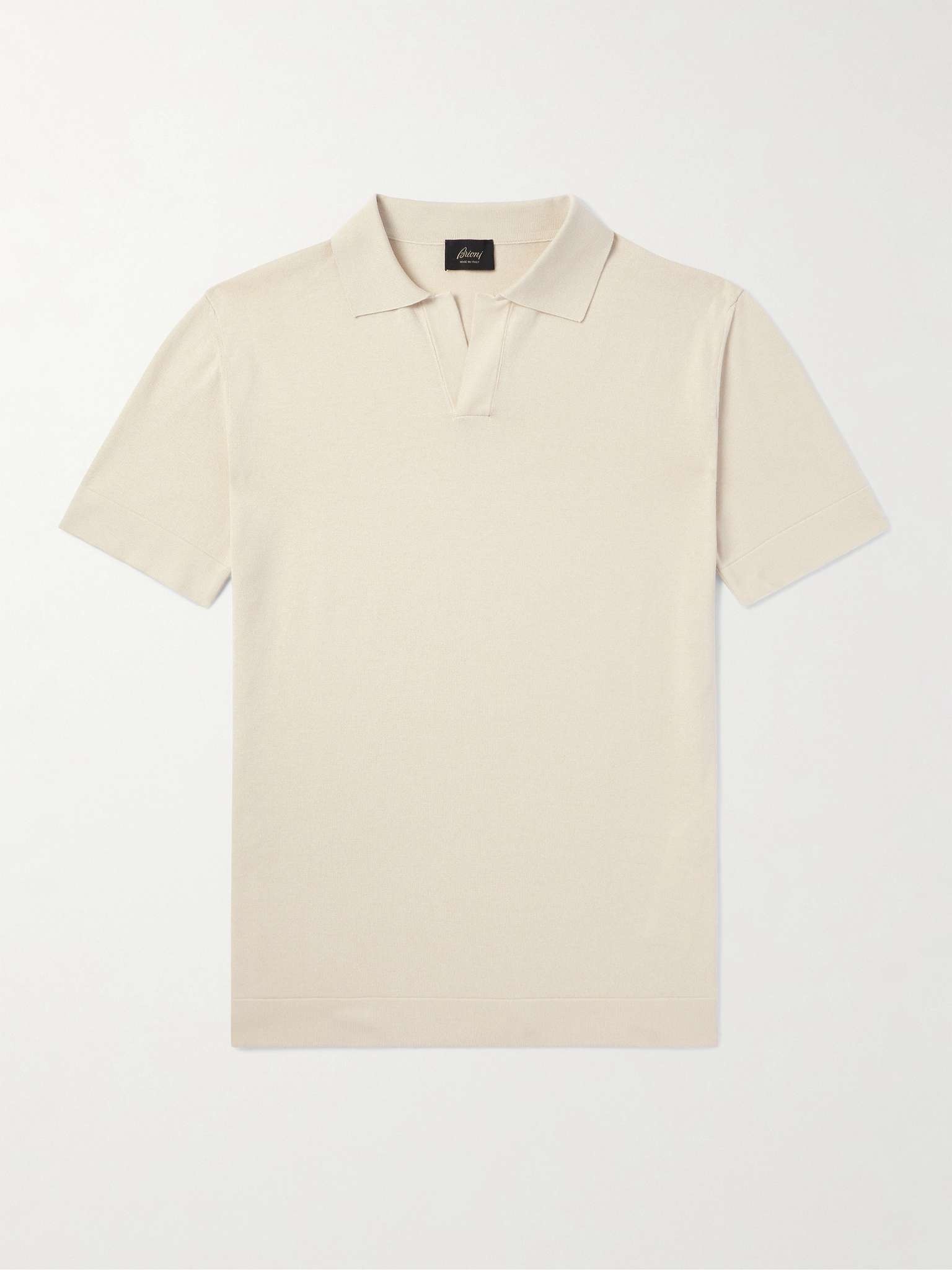 Cotton and Silk-Blend Polo Shirt - 1