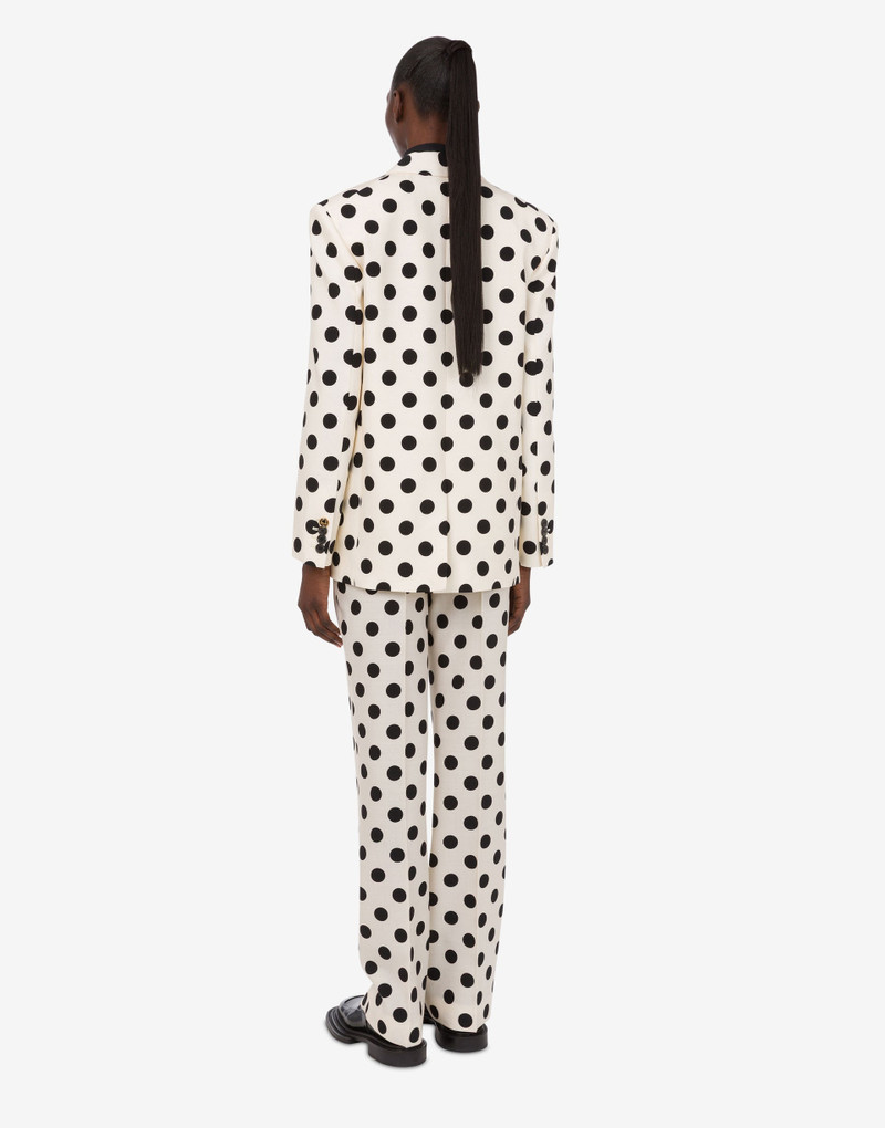 Moschino POLKA DOTS PRINTED WOOL JACKET outlook