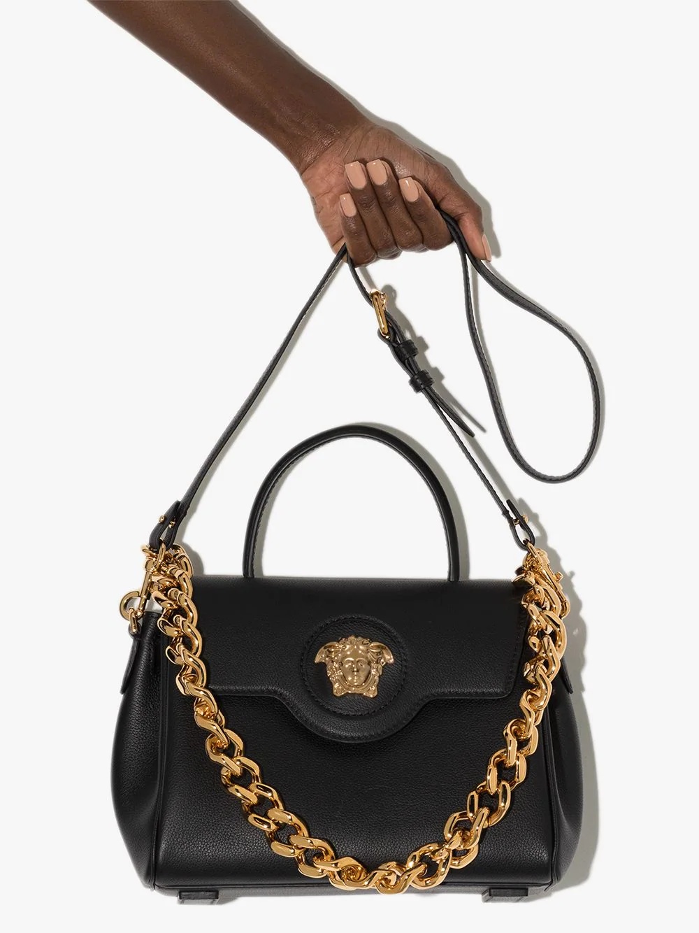 La Medusa leather tote bag - 4