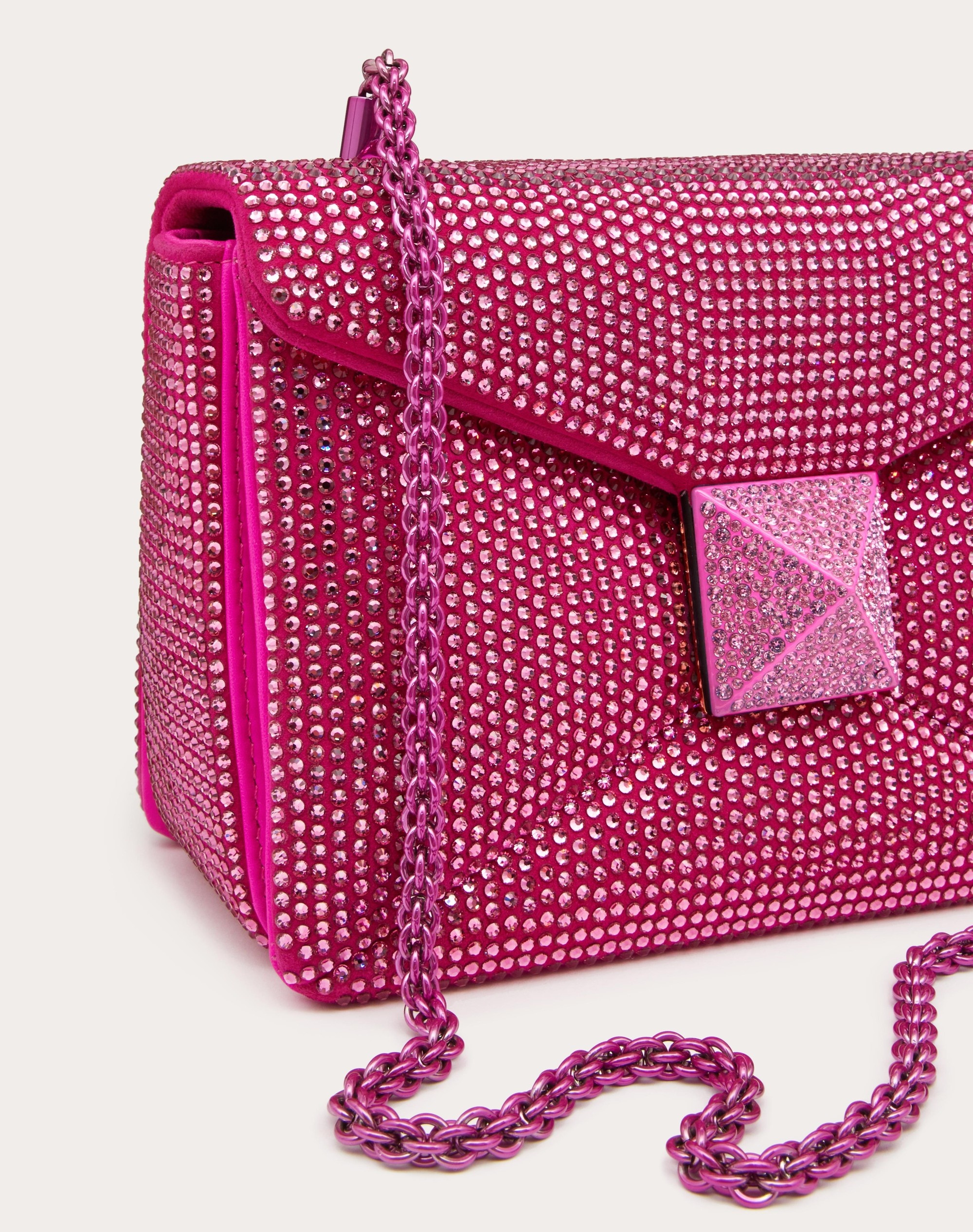 ONE STUD SMALL BAG WITH CHAIN AND RHINESTONE EMBROIDERY - 5