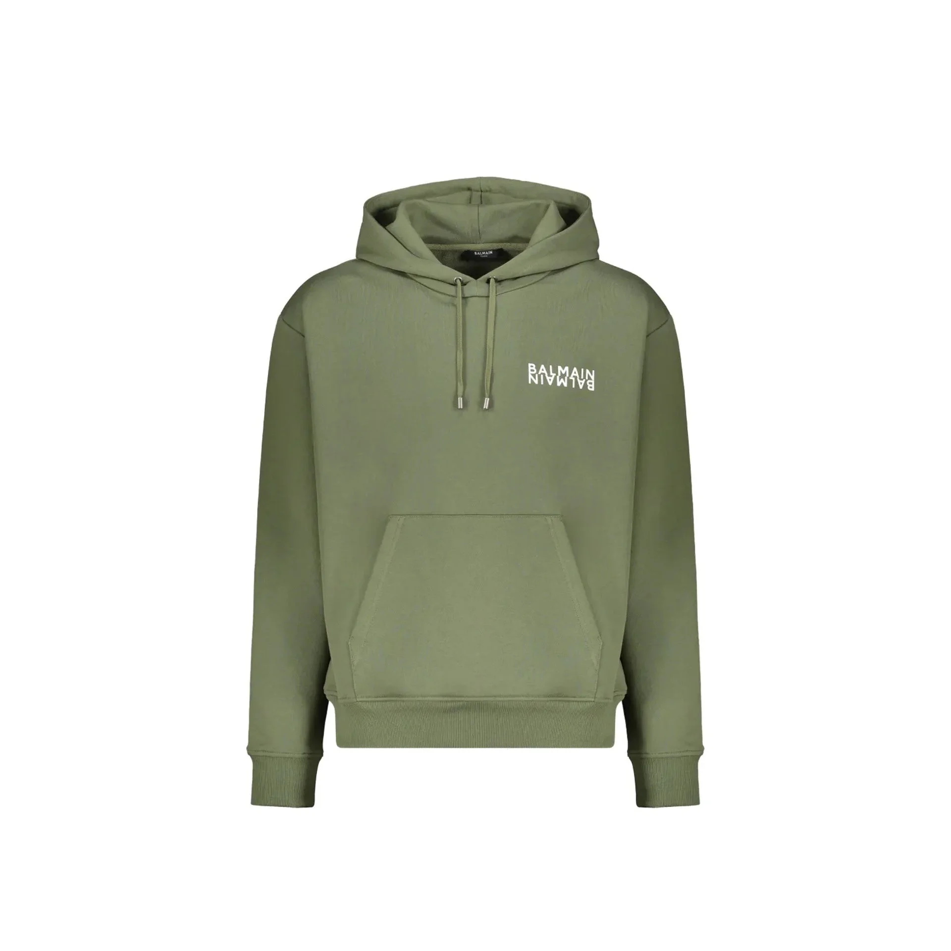 Balmain Logo Motif Hoodie Men - 1