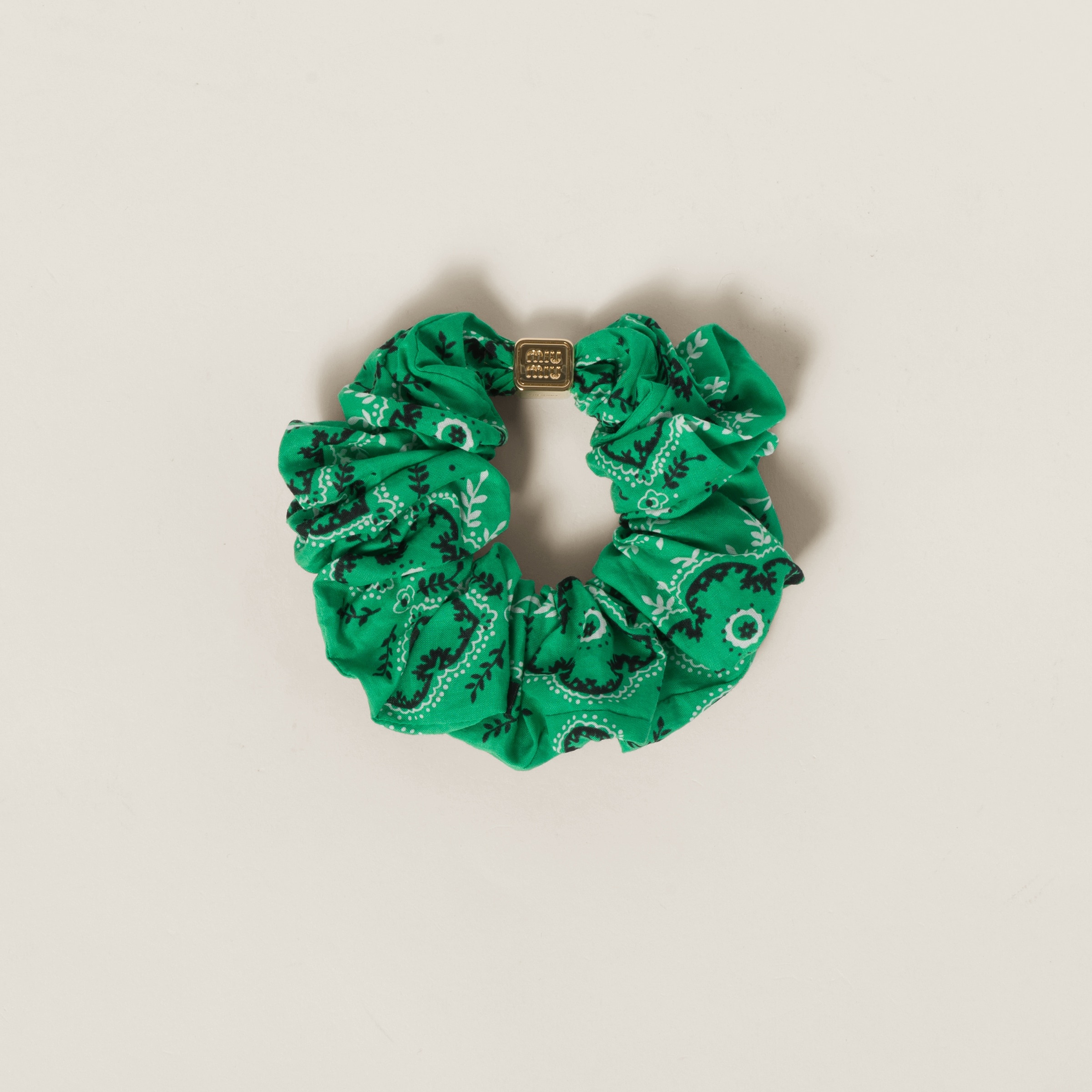 Cotton poplin scrunchie - 1