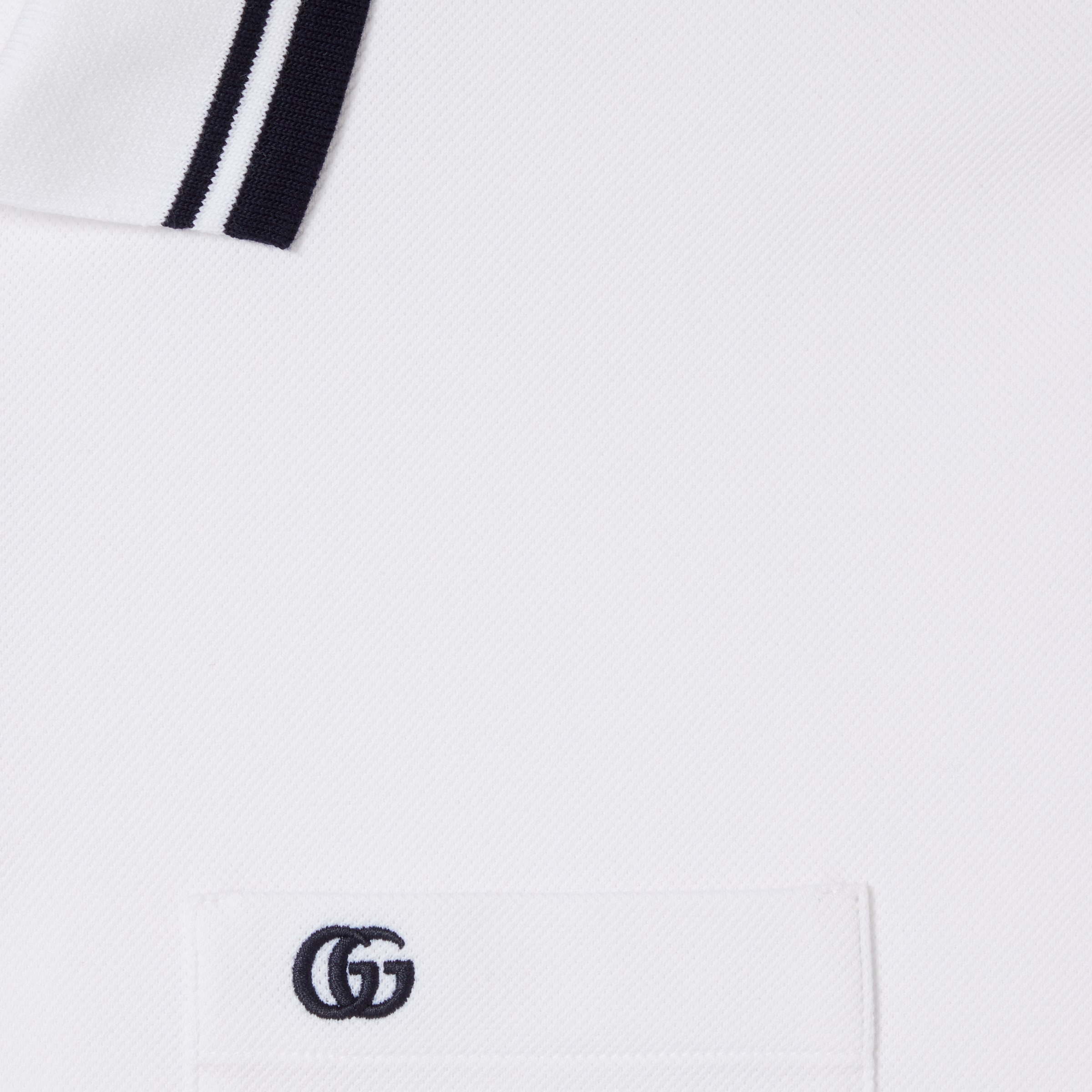 Cotton piquet polo shirt with embroidery - 6
