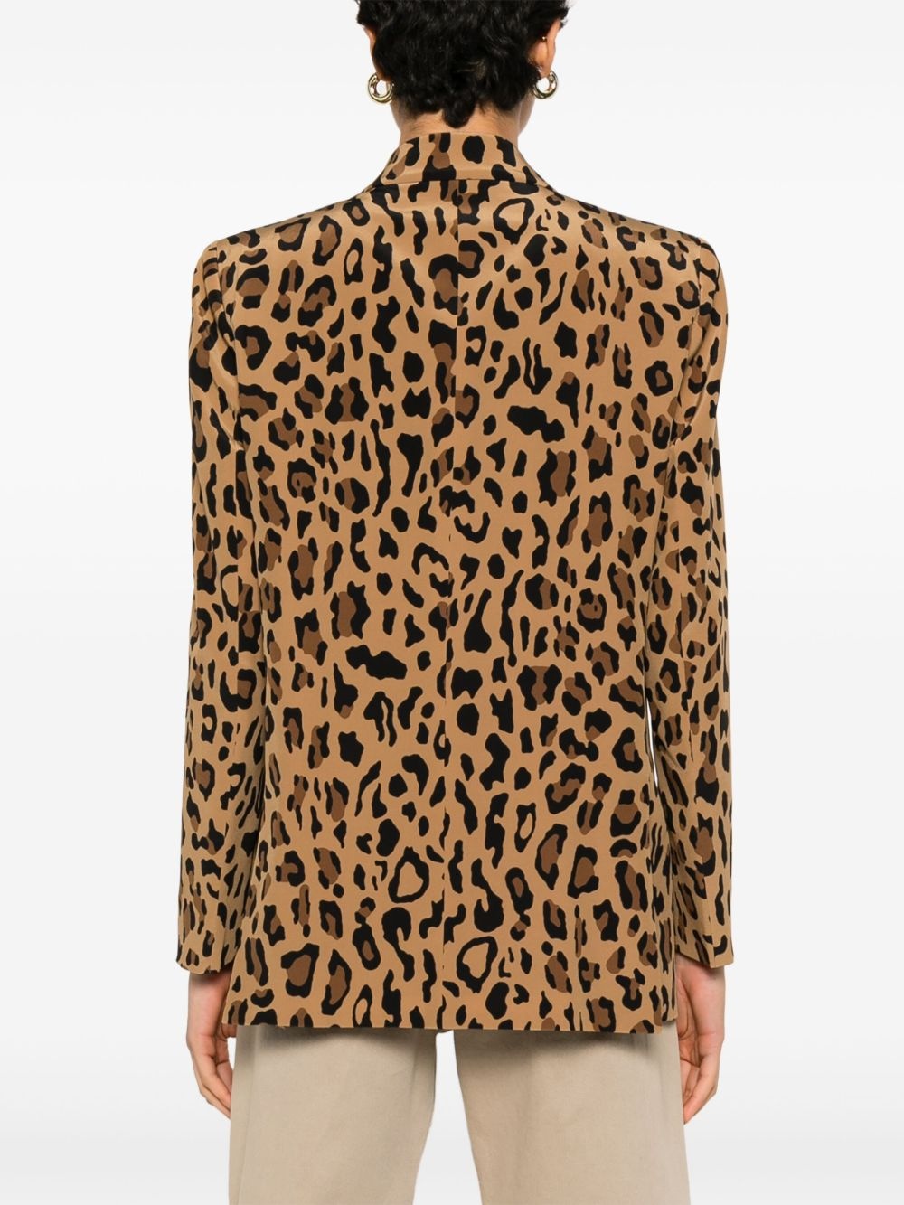 leopard-print blazer - 4