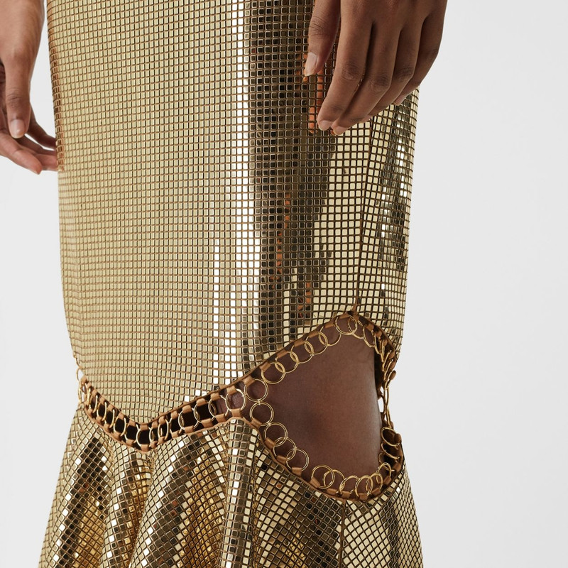 Ring-pierced Mirrored Jersey Skirt 5