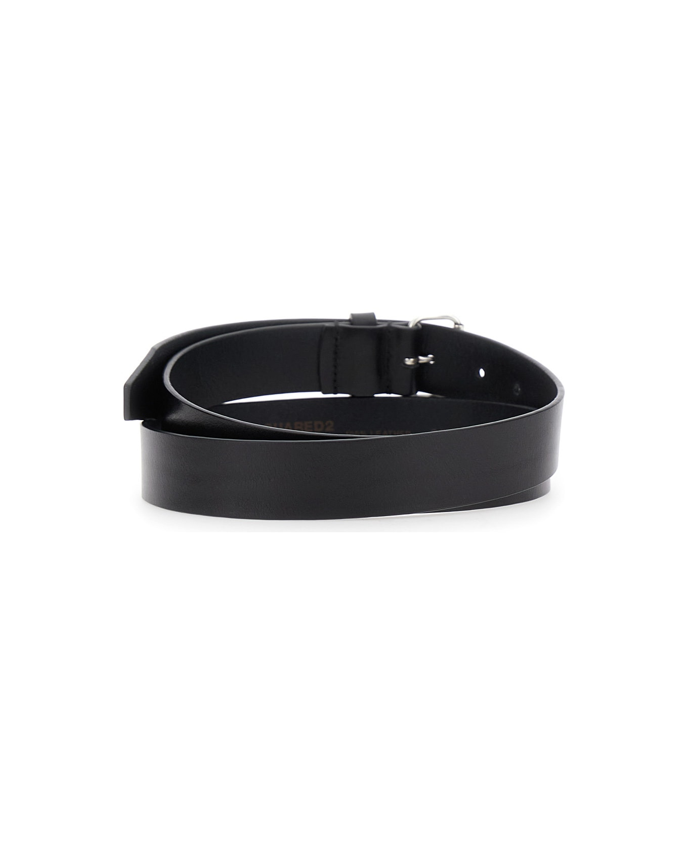 'd2 X Magliano' Black Belt With Front Buckle Closure In Leather Man - 2