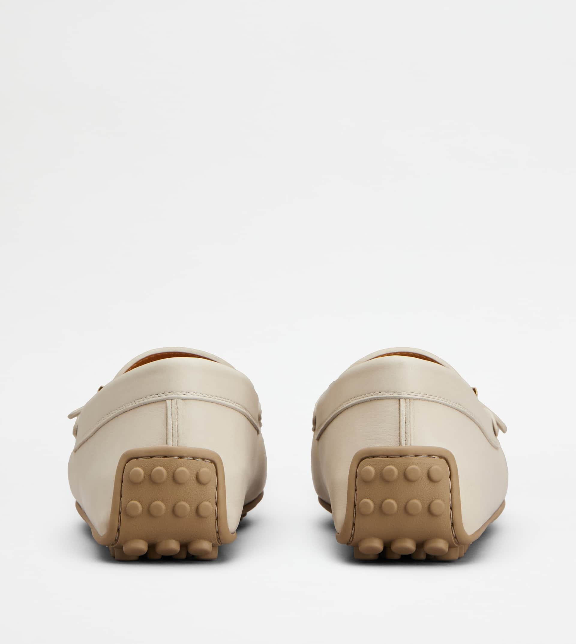 CITY GOMMINO DRIVING SHOES IN LEATHER - OFF WHITE - 3