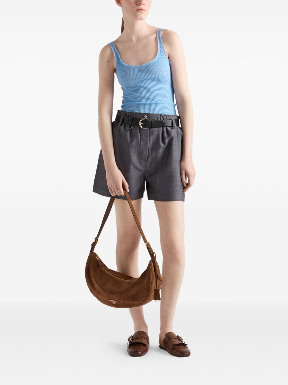 large suede shoulder bag - 2
