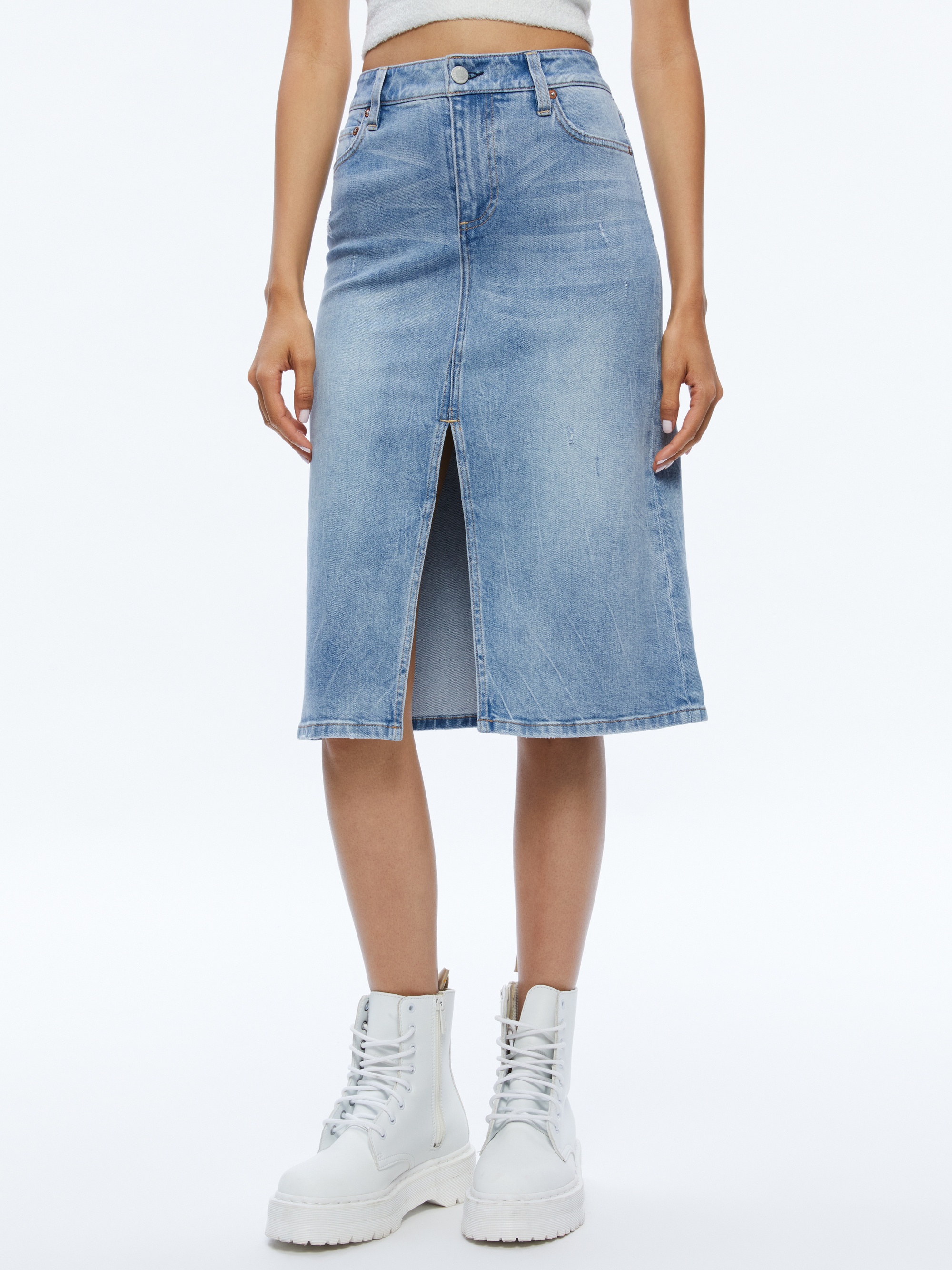 RYE MIDI DENIM SKIRT - 2