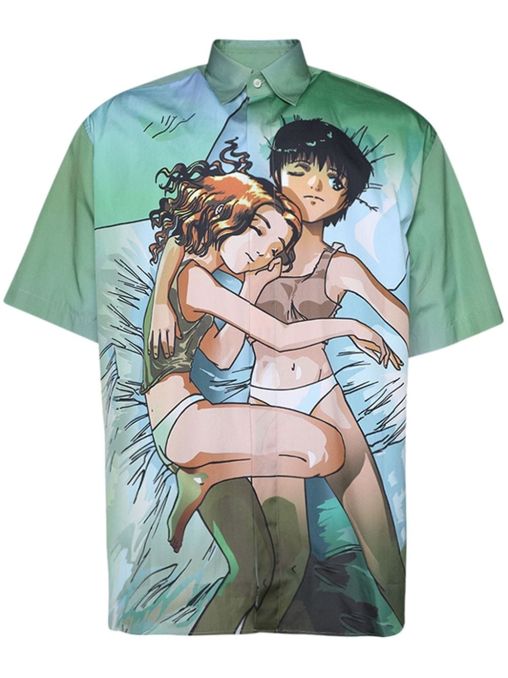 Anime-print cotton shirt - 1