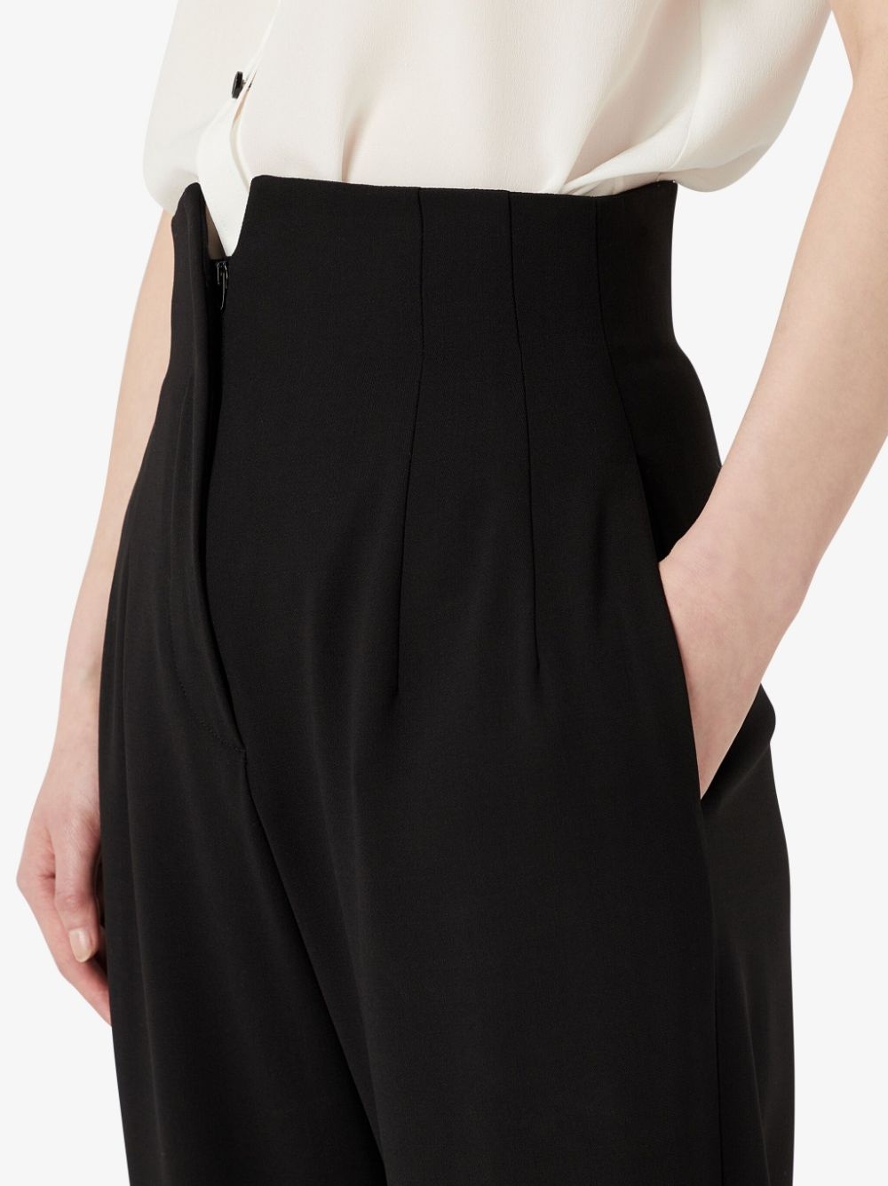 high-waist virgin wool trousers - 5
