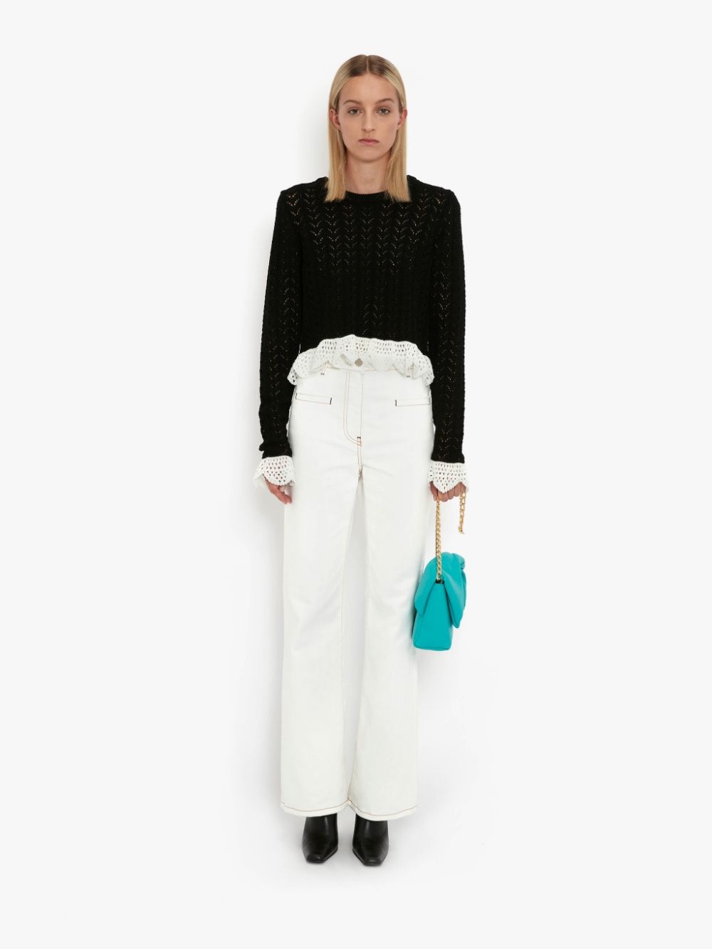 SLIM FLARE TROUSERS - 2