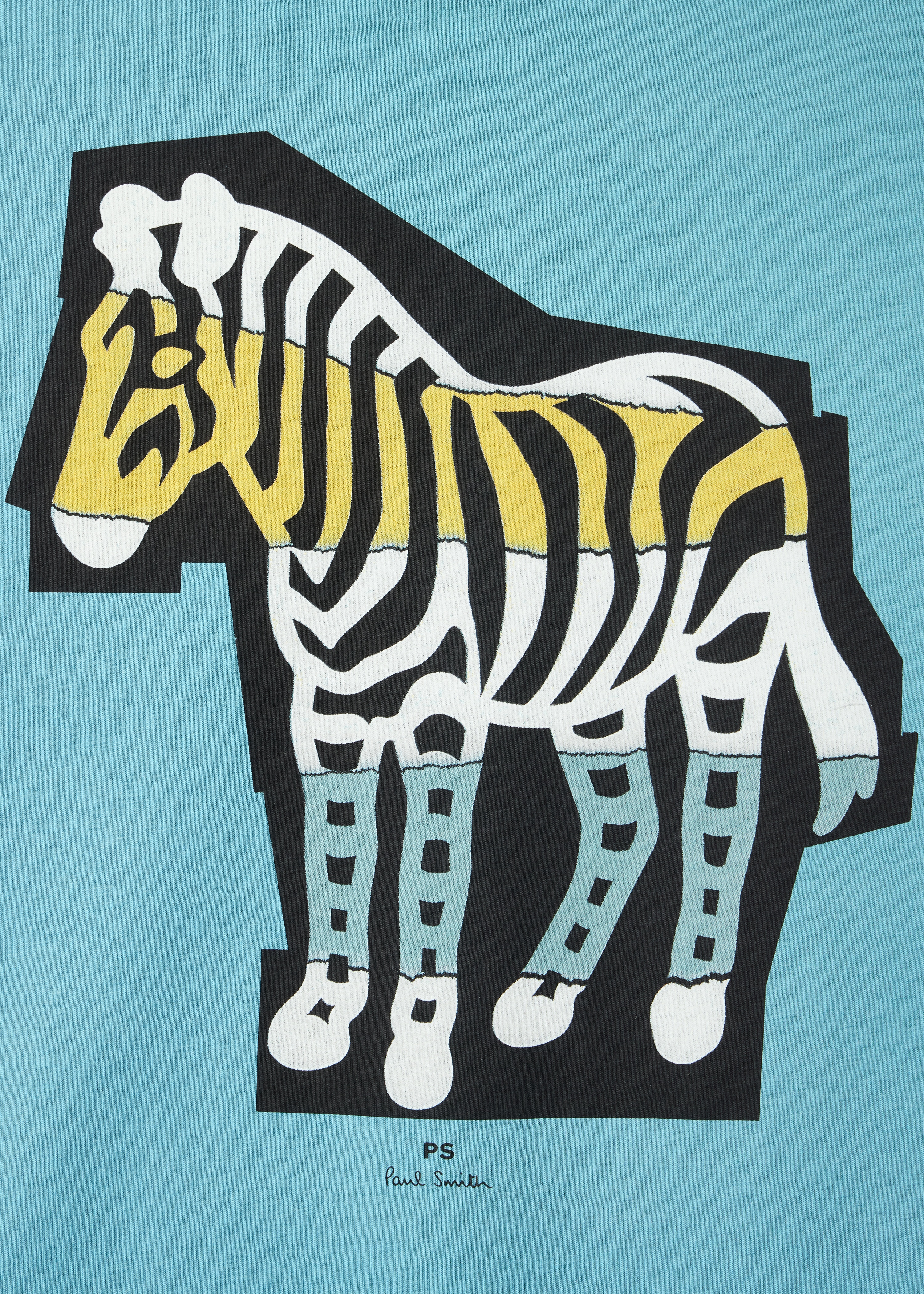Light Teal 'Zebra Cutout' Print T-Shirt - 2