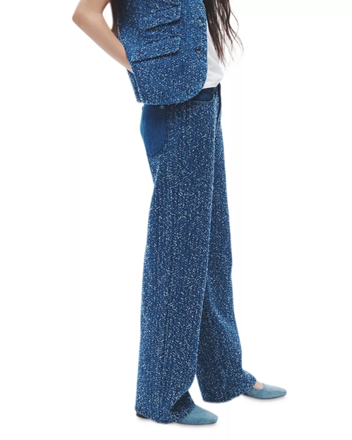 Logan High Rise Wide Leg Jeans in Midtweed - 4