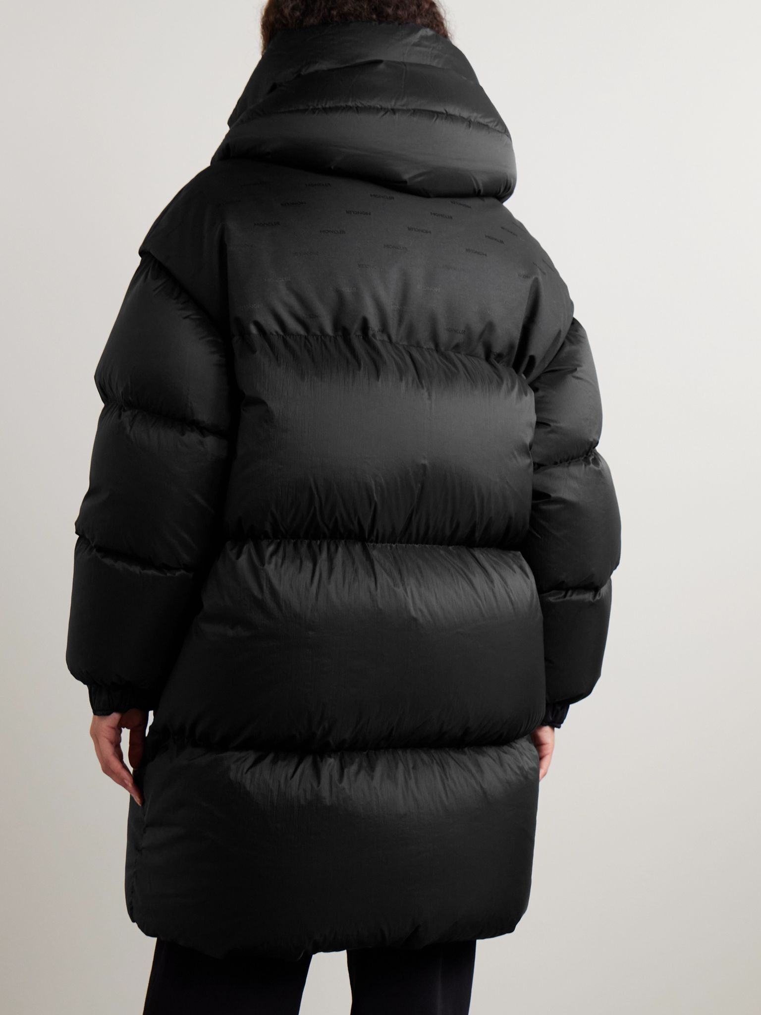 Verone convertible hooded quilted shell down coat Black - 4
