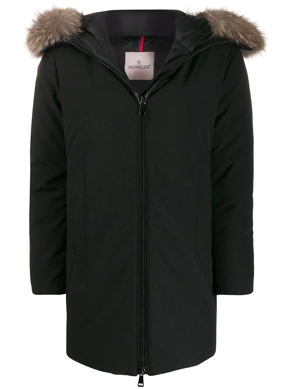 mid-length hooded coat - 1