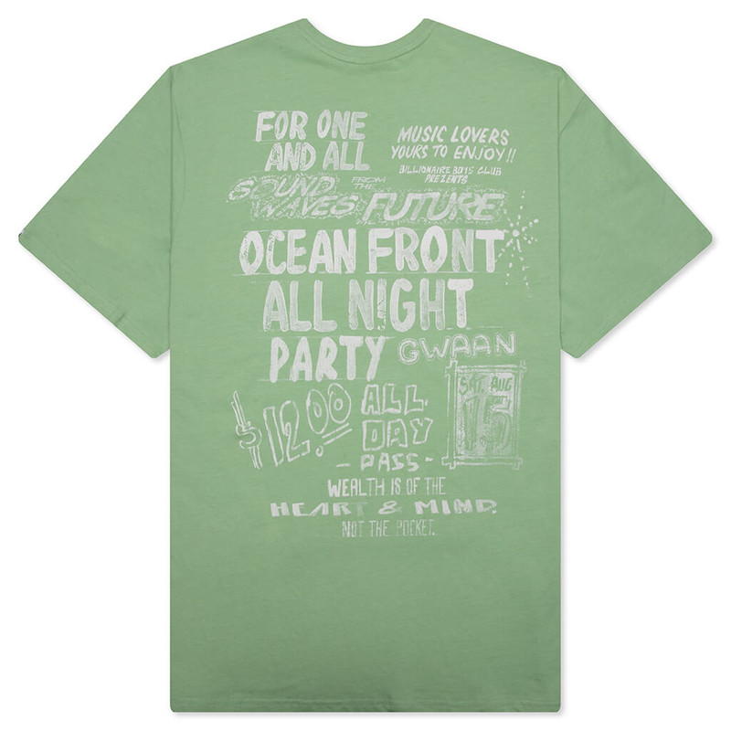 BILLIONAIRE BOYS CLUB PARTAY OVERSIZED TEE - FOREST SHADE outlook
