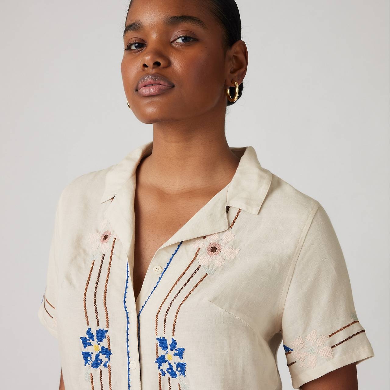 SONNY LINEN BLEND CAMP SHIRT - 4