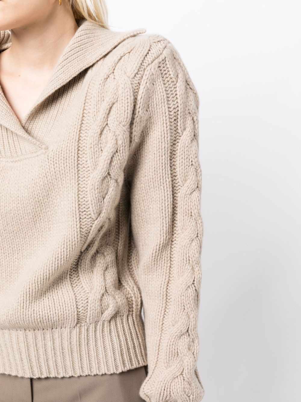 cable-knit cashmere jumper - 5