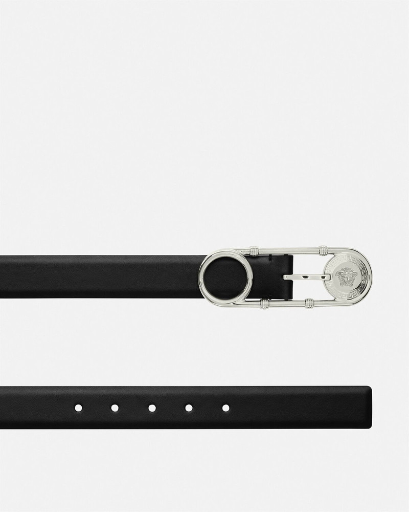 VERSACE Safety Pin Leather Belt 3 cm outlook