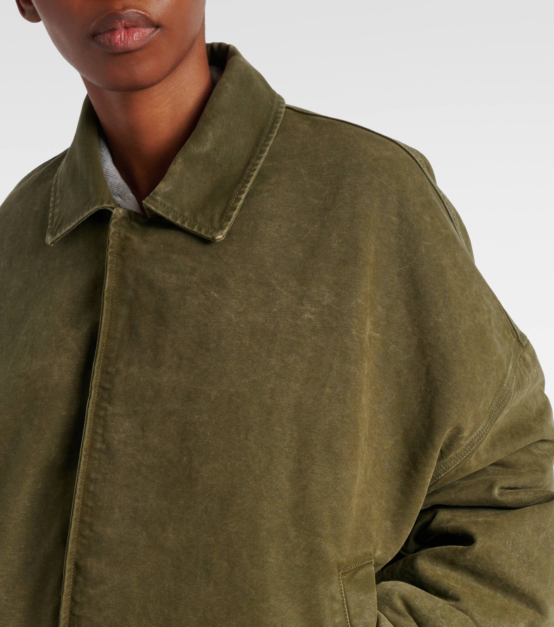 Oversized cotton bomber jacket - 4