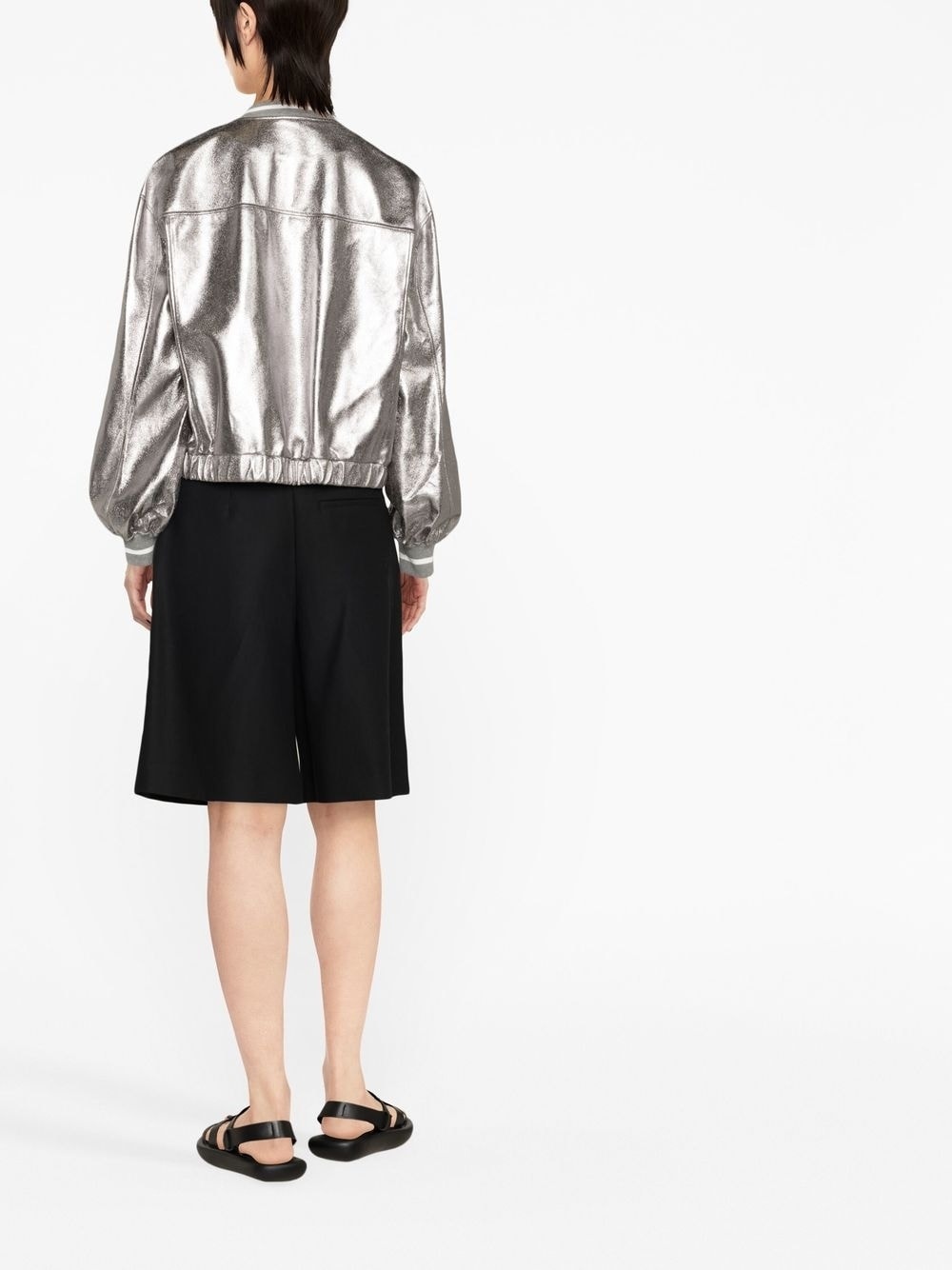 metallic bomber jacket - 3