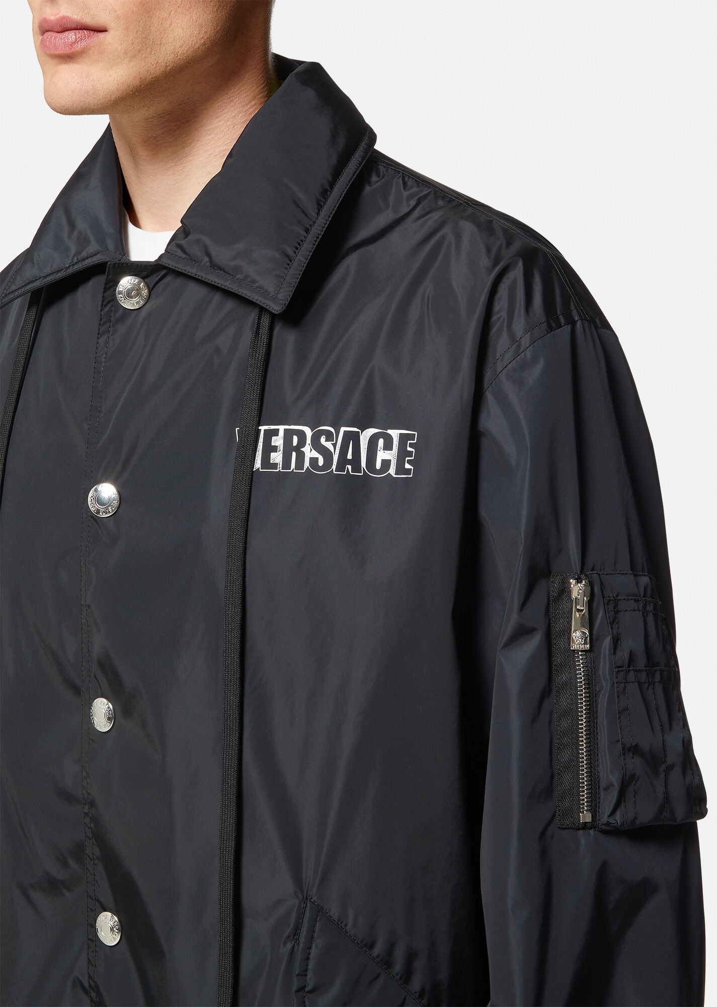 Nylon Graphic Logo Jacket - 5