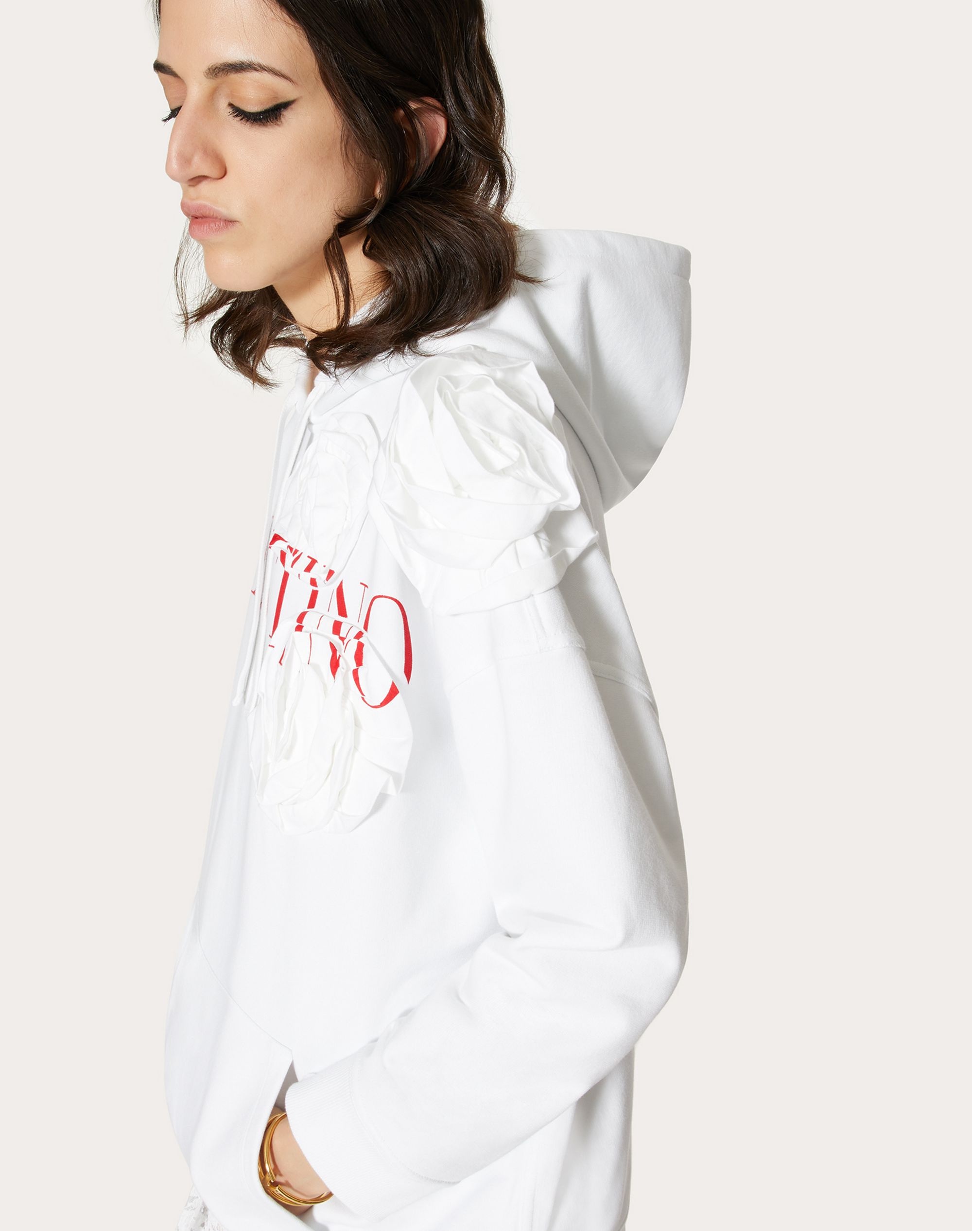 VALENTINO ROSE BLOSSOM JERSEY SWEATSHIRT - 5