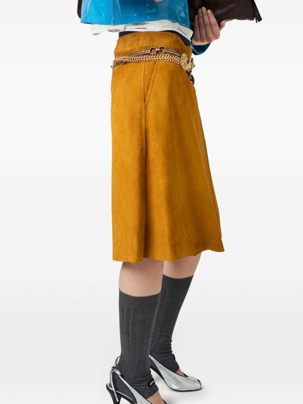 suede midi skirt - 5