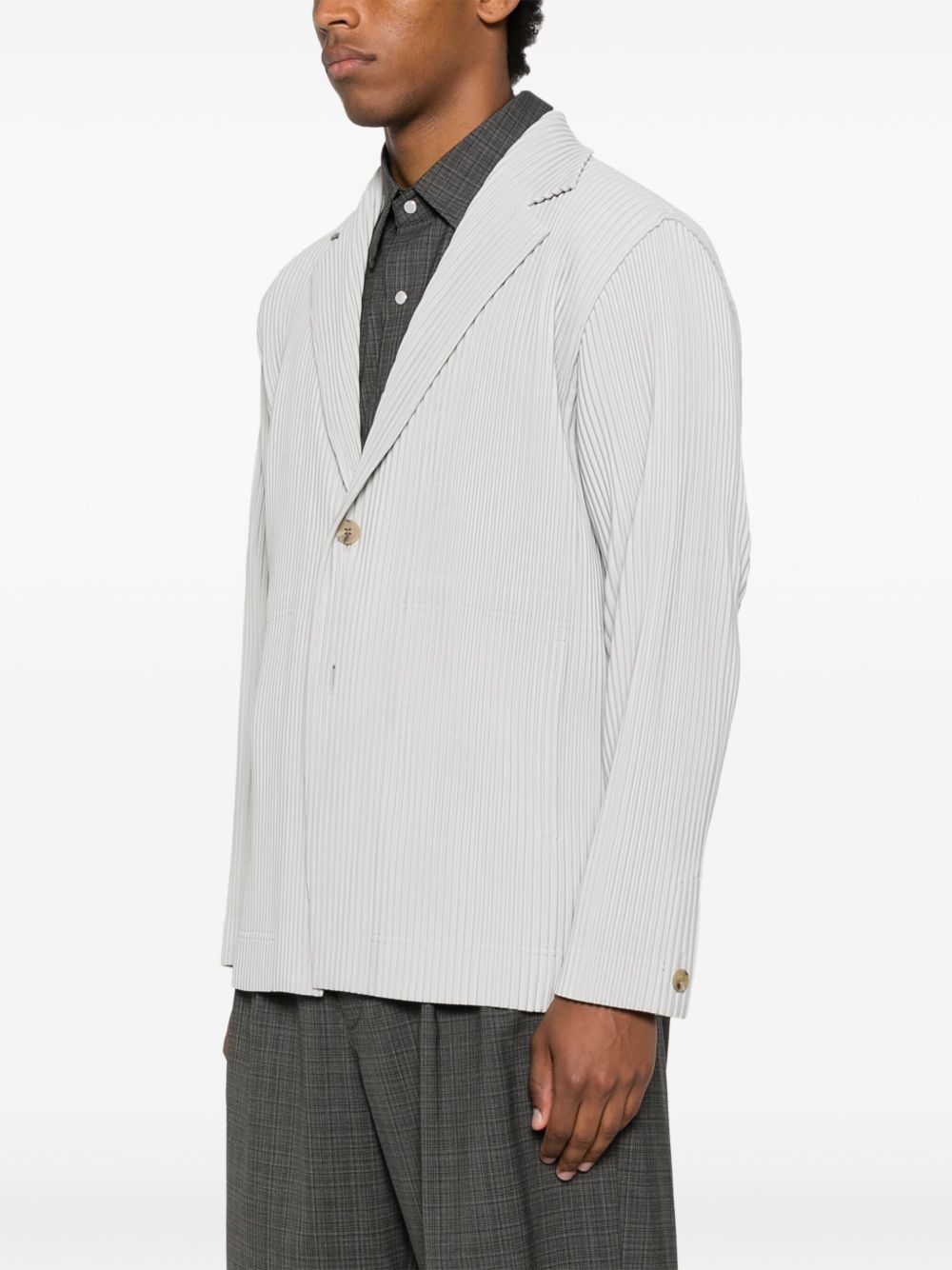 plissé-effect blazer - 3