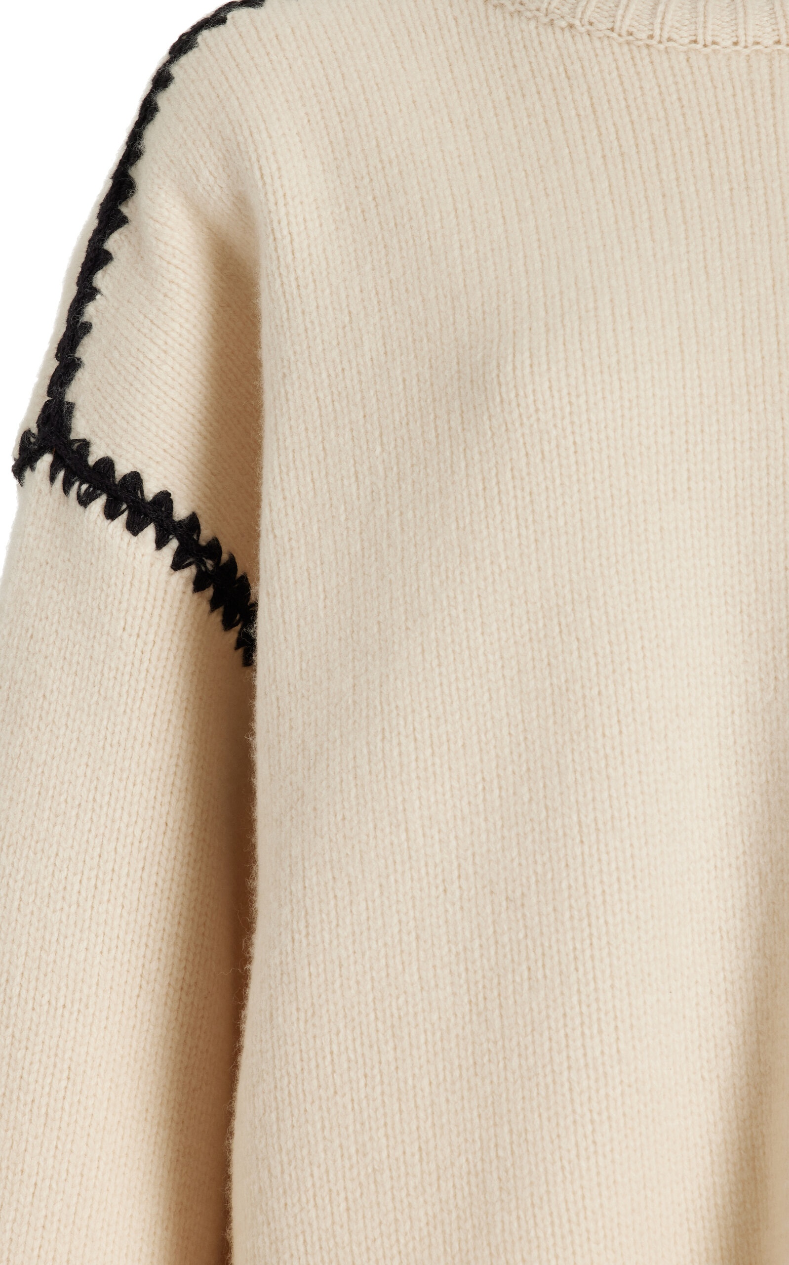 Embroidered Wool-Cashmere Sweater white - 6