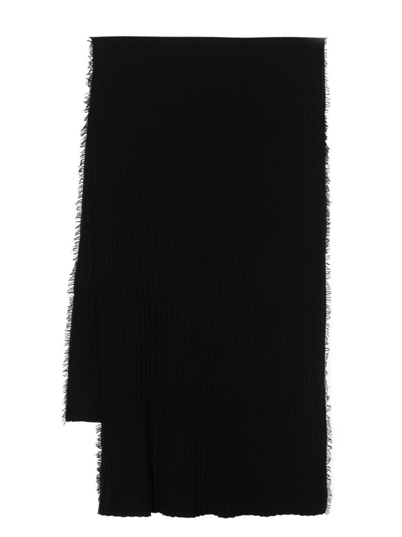 ribbed-knit frayed scarf 1