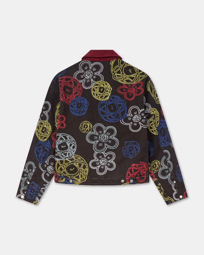 KENZO 'Kenzo x Futura 2000' embroidered zip-up utility jacket outlook